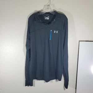 Under Armour 1/4 Zip Pullover Long Sleeve Men's Activewear Jack Sz L Black  - Picture 1 of 10