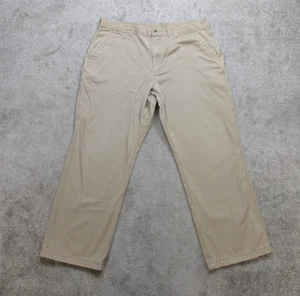 Wrangler Workwear Khaki Pants Mens 42x32 Beige Chino Straight Leg 100% Cotton - Picture 1 of 11
