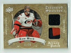 08-09 UD Artifacts Treasured Swatches  Cam Ward  /25  Jersey-Patch
