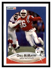 1990 Fleer Update #U-6 GREG MCMURTRY RC New England Patriots ~C6MM