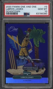 2020-21 Panini One And One Downtown #3 LeBron James Lakers PSA 10 GEM MINT - Picture 1 of 4