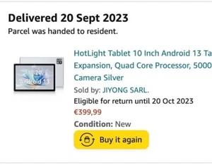 50% DE DESCUENTO HotLight Tablet 10 pulgadas Android 13,6 GB RAM + 64 GB ROM, 5000 mAh, 1280 x 800 - Imagen 1 de 8