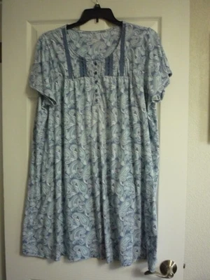 Croft & Barrow睡衣尺寸2X(蓝色佩斯利) — 第 1/4 张图片