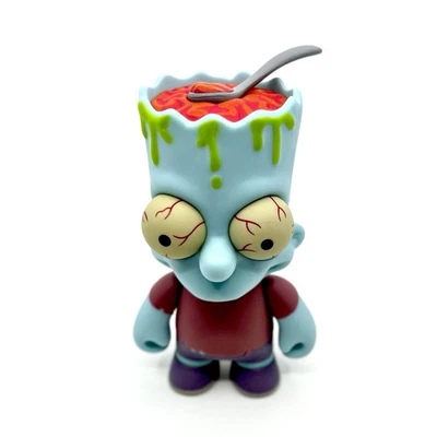 Kidrobot The Simpsons Zombie Bart Vinyl Figur mit Löffel Zubehör + Box - Bild 1 von 4