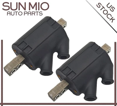 Bobina de encendido 2 piezas 5,0 ohmios ángulo doble salida negra DC8-1 para Honda CB500 CB550 Foto 1 de 4