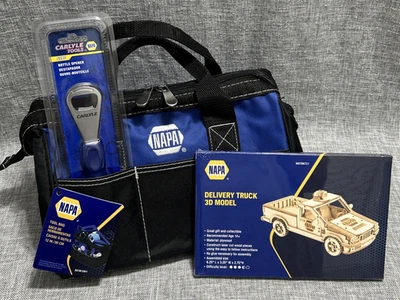 NAPA Auto Parts Carlyle Gift Set: Tool Bag, 3D Truck Model,  Bottle Opener NEW - Image 1 of 4