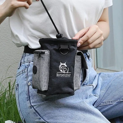 Bolsa de golosinas para perros para entrenamiento caminar al aire libre con bolsa con clip para cinturón para mascotas Foto 1 de 4