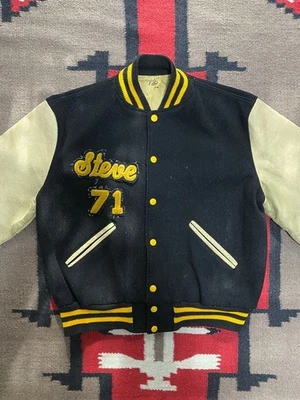 Chaqueta HOWE Stadium años 60 negra/amarilla XL (LL) Foto 1 de 4