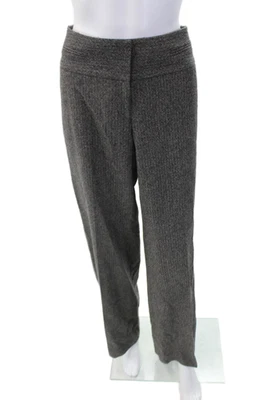 Pantalones rectos Classiques Entier para mujer de lana con cremallera tiro medio gris talla 6 Foto 1 de 4