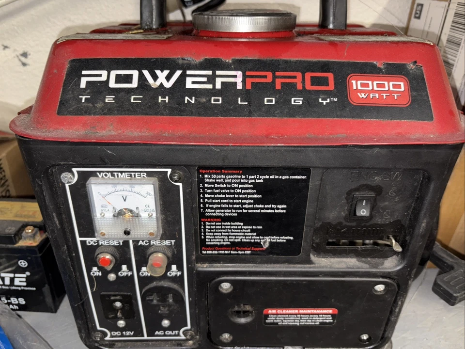 Gerador portátil a gás Power Pro Technologies 1.000 watts - #56101 - Imagem 1 de 4