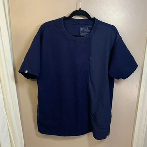 Figs Men's Crew Neck Navy Blue Three Pocket Scrub Top Sz S - Picture 1 of 7