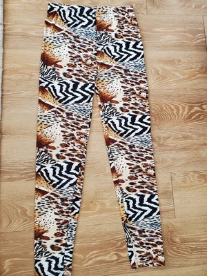 时尚礼服休闲健身房锻炼紧身裤 - 非洲野生动物园豹,S/M — 第 1/4 张图片
