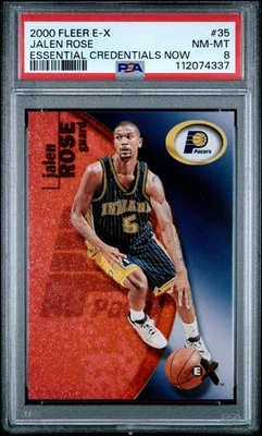 Credenciales Jalen Rose 2000 Fleer e-X Essentials ahora/201 PSA 8 Foto 1 de 2
