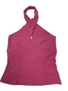 Kenar Pink Keyhole Halter Open Back Top Size Extra Small - Picture 1 of 7