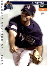 2008 New Orleans Zephyrs Multi-Ad #16 Tim McNab Hollywood Florida Baseball Card