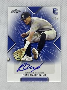 2021 LEAF PERFECT GAME BLUE RENE RAMIREZ JR PAPER RC AUTO # 5/15