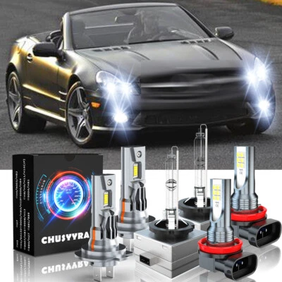6x Bombilla antiniebla LED HID de haz alto bajo para Mercedes-Benz SL550 2009-2012 Foto 1 de 4