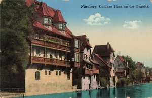 Postcard Germany Nuremberg Golden House on the Pegnitz - Picture 1 of 2
