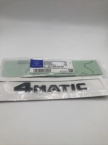 Mercedes New 4 Matic Emblem 3D Trunk Logo Letter Sport Badge Flat Black - Picture 1 of 3