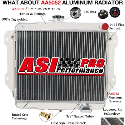 3-ROW ALUMINUM RADIATOR FOR 1987-1999 DAIHATSU ROCKY F70 F75 F80 F85 2.8L MT - image 1 of 4