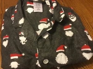 Pottery Barn Teen Cool Santa Flannel Pajama Set, size large - Picture 1 of 2