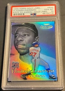 1999 VLADIMIR GUERRERO TOPPS GOLD LABEL RACE TO AARON GO #RA4 PSA 10 POP 3 - Picture 1 of 2