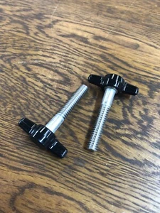 1/4-20 x 2" UNC Steel T Knob Thumb Screw with Delrin Head - Pack of 2 - Picture 1 of 1