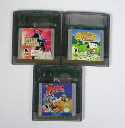 Nintendo Gameboy Color Mission Impossible, Looney Tunes Racing, & Snoopy Tennis - Image 1 of 2