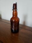 Vintage Amber Brown Grolsch Empty Beer Bottle