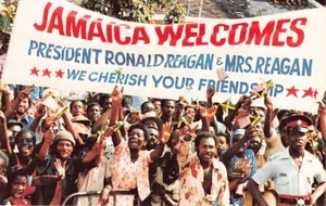 Postal JAMAICA: Bienvenida al Presidente Reagan, 1982 - Imagen 1 de 2
