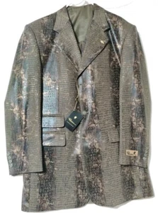 Vtg Falcone "Rattlesnake Brown" Ben Split 3PC Suit Men's 40R/W33 Rare - Picture 1 of 12