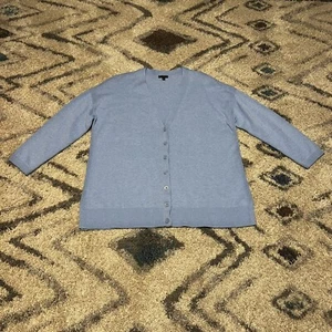Talbots Woman 1Xp Light Blue Button Cardigan Sweater - Picture 1 of 11