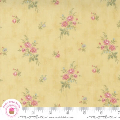 Moda PROMENADE 44283 16 Yellow Sunshine Floral 3 SISTERS Quilt Fabric - Image 1 of 4