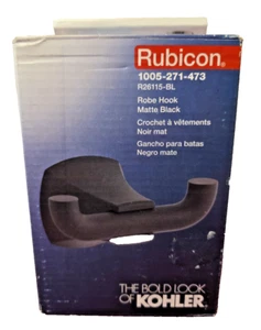 KOHLER Rubicon Single Robe Hook in Matte Black - Picture 1 of 4