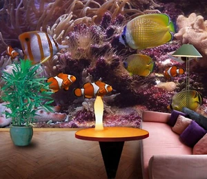 Papel pintado 3D hermoso pez H6947 mural autoadhesivo pegatinas desmontables Erin - Imagen 1 de 11