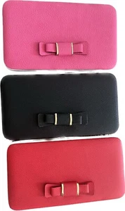 Elegante Damen-Handy-Geldbörse mit Schleife Dekor Kreditkarten- und Geldhalter: Farbe wählbar - Bild 1 von 9