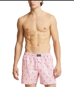 Polo Ralph Lauren Men's Classic Boxers Cotton Pink Blue AOP Print - Picture 1 of 7