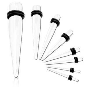 Dehner Dehnerset Set Plug Tunnel Piercing Weiß Expander Taper Piercingschmuck - Bild 1 von 1