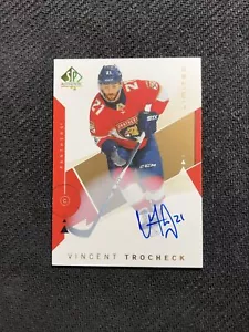 2018-19 UPPER DECK SP AUTHENTIC VINCENT TROCHECK AUTOGRAPH AUTO LIMITED #17 - Picture 1 of 2