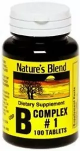 Nature's Blend Vitamin B Complex Dietary Supplement Cell Health 100ct Pack of 2 - Picture 1 of 3