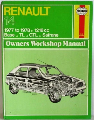 Haynes - Renault 14/1977-1978 Todo Modelos/Propietario Manual de Taller Usado - - Imagen 1 de 4