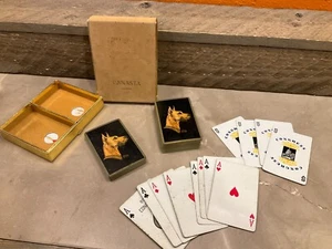 Gladys Emerson Cooke Dog Trade Playing Cards Canasta Double Deck Complete - Picture 1 of 9