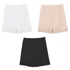 Women Double Layer Safety Pants Tummy Control Shorts Lace Underpants