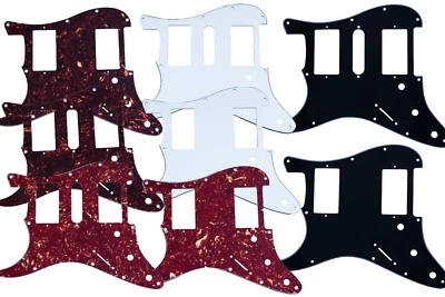 Linkshändiger Stratocaster Schlagbrett Kratzbrett HSH HH weiß schwarz Schildkröte