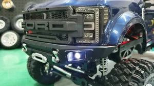 RC Car CNC Aluminum Front Bumper Face Bar & LED Kit For CEN Ford F450 Truck - Picture 1 of 8