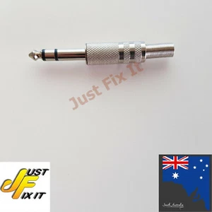 6.35MM METAL PLUG 6.35mm PLUG METAL MONO OR STEREO  Spring strain relief. - Picture 1 of 6