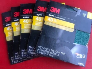 3M 03112 STIKIT ATTACHMENT STYLE 5" DIAMETER SANDING (15) DISCS 40 GRIT GRADE - Picture 1 of 3