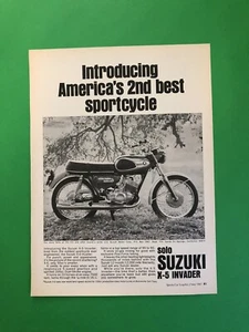 1967 SUZUKI X-5 INVADER X5 SOLO ORIGINAL VINTAGE PRINTED AD ADVERTISEMENT - Bild 1 von 1