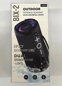 BIX-2 OUTDOOR IPX7 WATERPROOF LEVEL COLORFUL BLACK SPEAKER - Picture 1 of 3