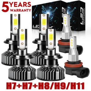 For Hyundai Sonata 2011 2012 2013 2014 LED Headlight Bulb + Fog Light Combo LXQC - Imagen 1 de 15